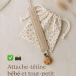 Attaches-sucettes colorées et stylisées pour bébés