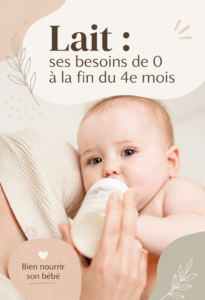 Bébé en train de boire du lait avec un biberon, symbolisant l'alimentation infantile.