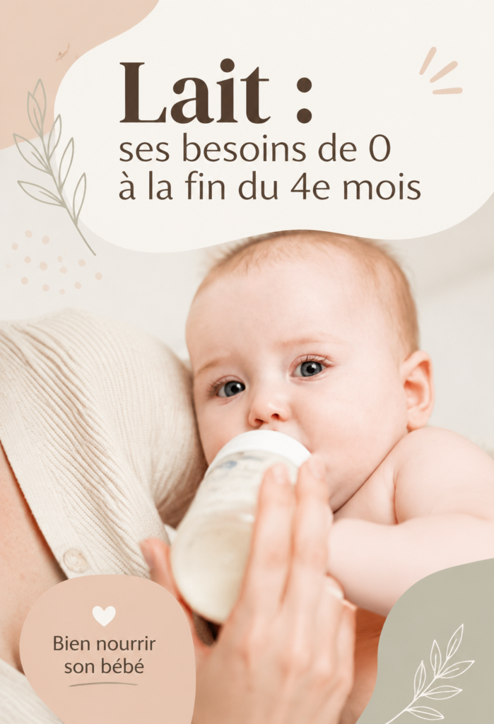 Bébé en train de boire du lait avec un biberon, symbolisant l'alimentation infantile.
