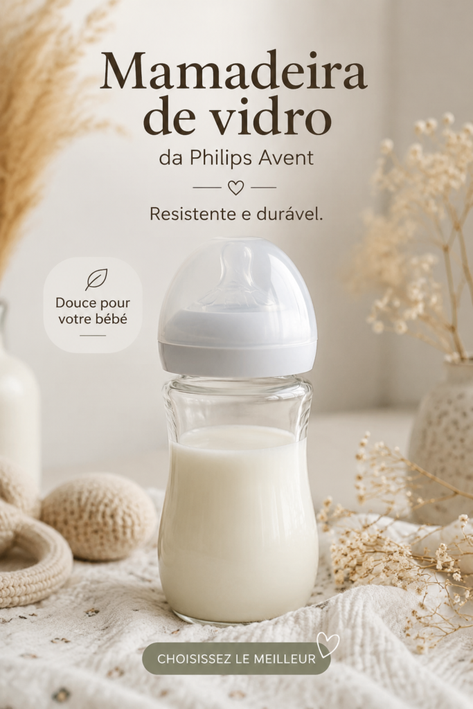 Biberon en verre Philips Avent sur une table