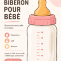 Biberons colorés et originaux pour bébés sur une table