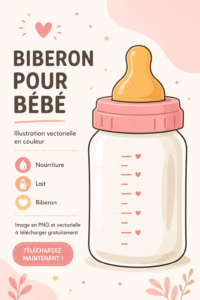 Biberons colorés et originaux pour bébés sur une table