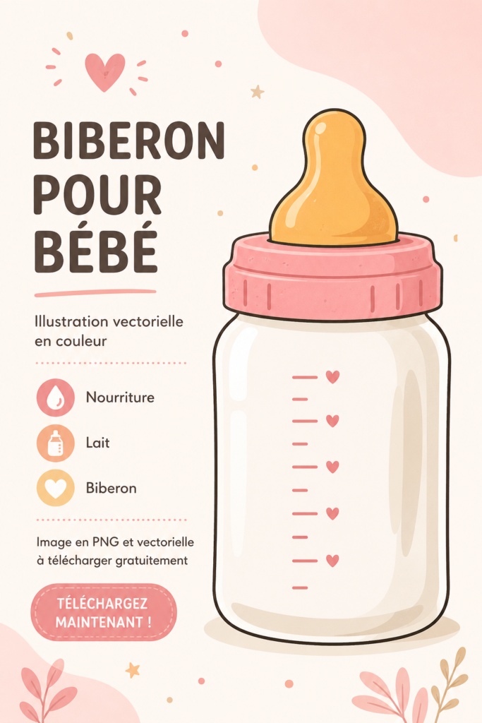 Biberons colorés et originaux pour bébés sur une table