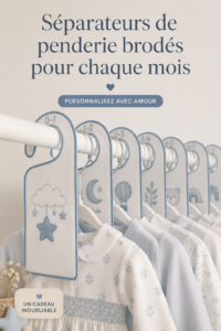 Diviseurs de placard brodés sur mesure présentant des motifs élégants