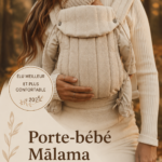 Porte-bébé Mālama confortable pour les parents et leur bébé, lors d'une sortie en plein air.