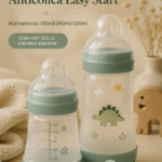 Mamadeira Mam Anticólica Easy Start montrant son design innovant pour les bébés