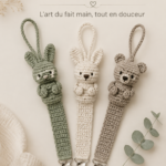 Femme se concentrant sur son projet de crochet avec des pelotes de laine