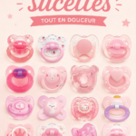 Pack de sucettes roses pour bébés assorties