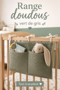Range doudous vert de gris pour une chambre d'enfant élégante