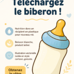Illustration d'une bouteille de lait pour bébé en plastique, idéale pour la nutrition infantile.