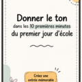 Classe accueillante pour le premier jour d'école