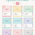 Classeur digital affiché sur un iPad avec des documents organisés