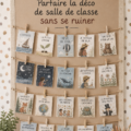 Salle de classe décorée avec des objets DIY colorés et attractifs.