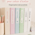 Étiquettes personnalisables pour fournitures scolaires colorées