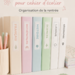 Étiquettes personnalisables pour fournitures scolaires colorées