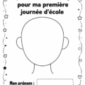Fiche d'auto-portrait amusante pour élève de primaire pour le premier jour d'école