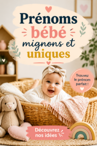 Un collage de prénoms mignons et uniques pour bébés