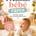 Sélection de prénoms rares pour bébés avec un fond doux et pastel