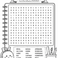 Puzzles de mots à imprimer pour les enfants lors de la rentrée scolaire.