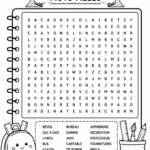 Puzzles de mots à imprimer pour les enfants lors de la rentrée scolaire.