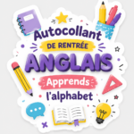 Stickers colorés représentant les lettres de l'alphabet pour l'apprentissage ludique