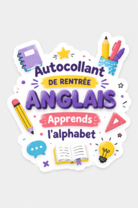 Stickers colorés représentant les lettres de l'alphabet pour l'apprentissage ludique