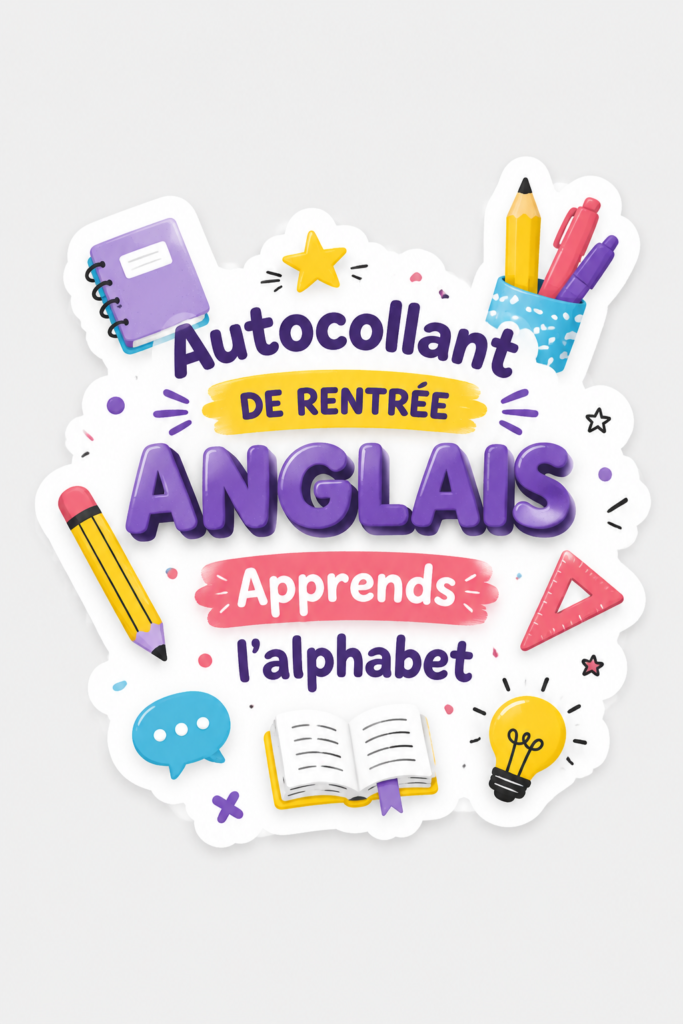 Stickers colorés représentant les lettres de l'alphabet pour l'apprentissage ludique