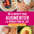 Un assortiment d'aliments sains pour favoriser la lactation chez les mères qui allaitent.