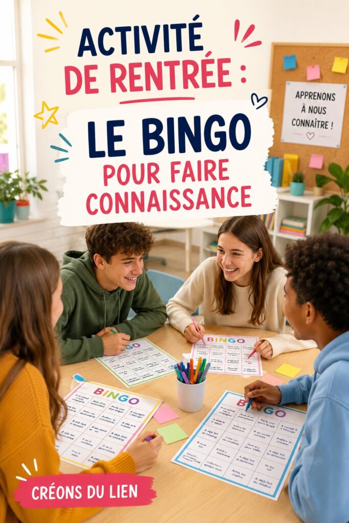 Bingo de connaissance en classe avec des enfants faisant des découvertes