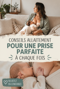 Une maman allaitant son bébé en position confortable