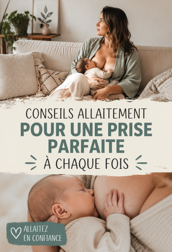 Une maman allaitant son bébé en position confortable