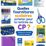 Fournitures scolaires colorées pour la rentrée au CP