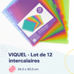 Intercalaires Viquel colorés dans un classeur bien organisé