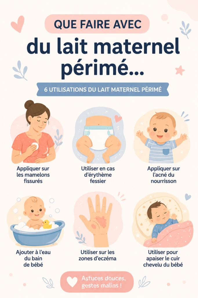 Une mère examine un flacon de lait maternel périmé, cherchant des solutions.