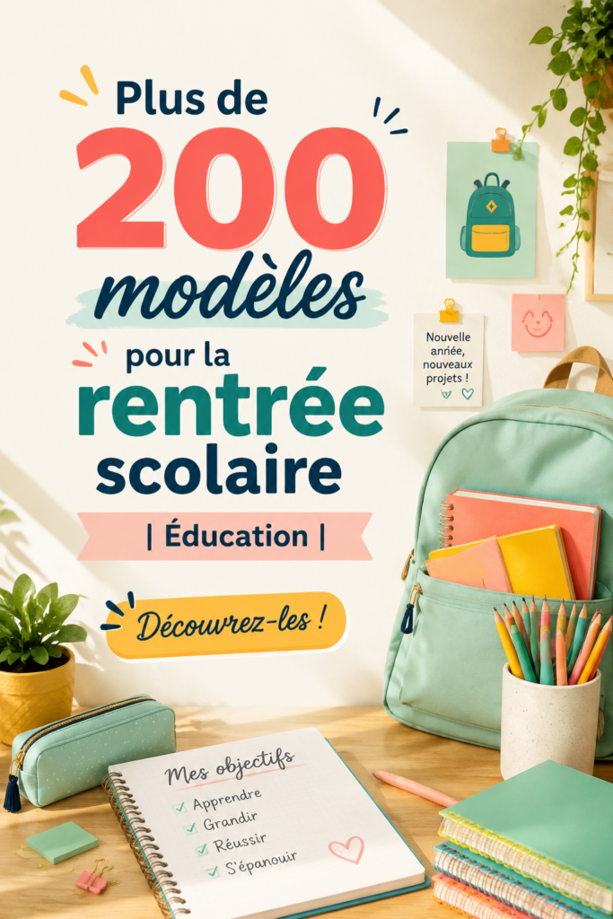 Modèles Canva variés pour la rentrée scolaire