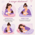 Une maman allaitant son bébé dans une position confortable et détendue.