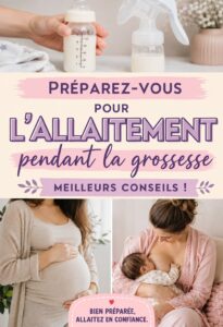 Femme enceinte assise, lisant un livre sur l'allaitement.