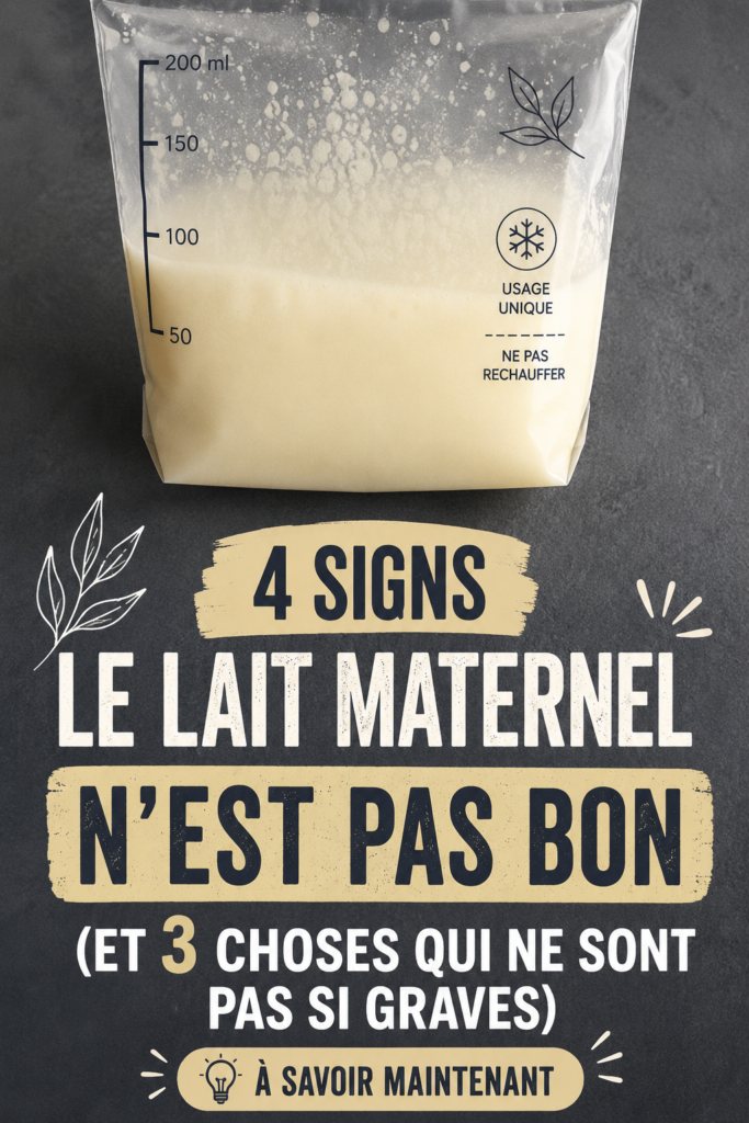 Image d'une mère allaitant son bébé, illustrant le lien et la préoccupation autour du lait maternel.