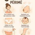 Photo d'une maman utilisant du lait maternel périmé pour des soins de peau