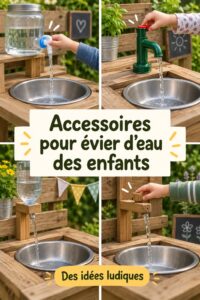 Des enfants joyeux jouant avec des accessoires aquatiques colorés.