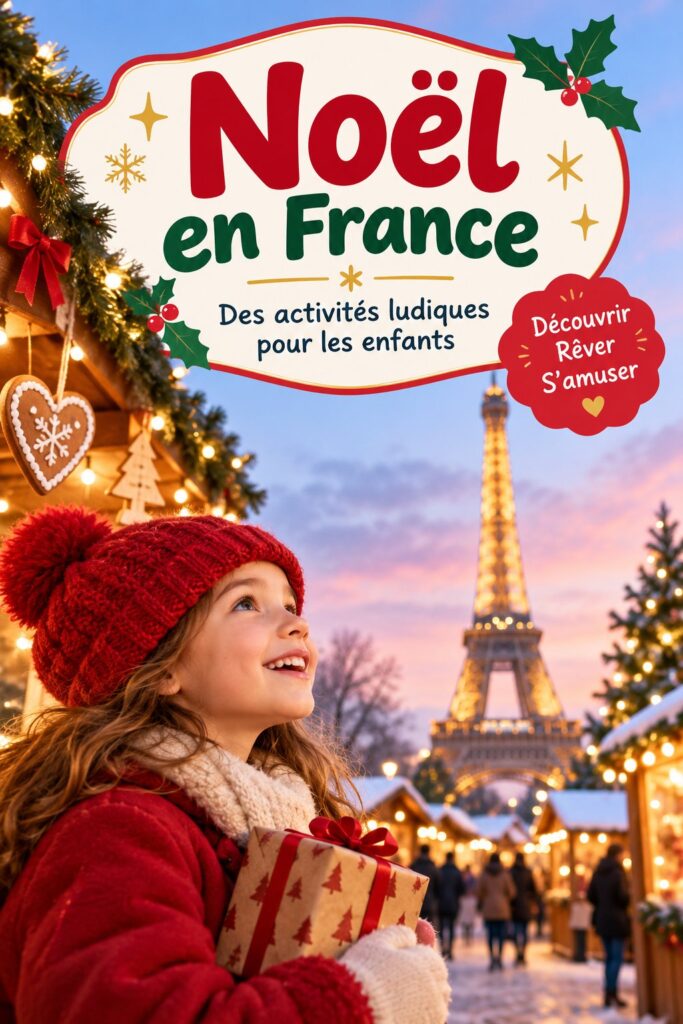 Enfants jouant ensemble autour d'un sapin de Noël décoré en famille