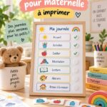 Agenda visuel coloré pour l'école maternelle à imprimer