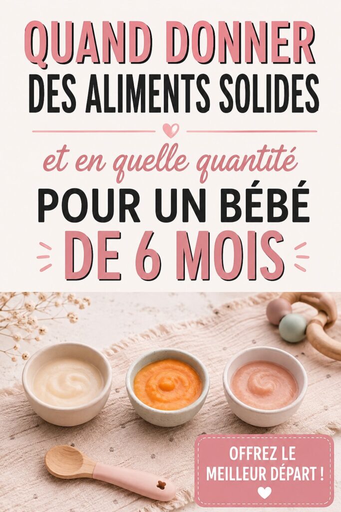 Bébé souriant avec une cuillère, prêt à découvrir les aliments solides.