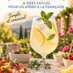 Cocktail vodka limonade sur une table de fête
