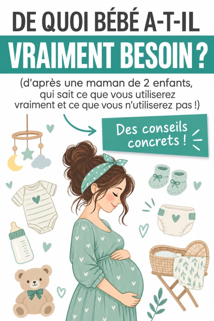 Un ensemble d'essentiels pour bébé sur une table bien organisée.