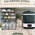 Station de biberons bien organisée avec tous les essentiels pour une maman expérimentée