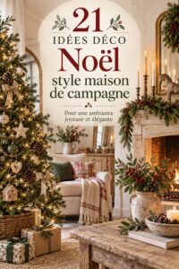 Idées de décoration de Noël rustiques avec des matériaux naturels