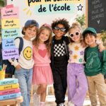 Une mère aidant son enfant à réaliser une activité de jumelage pour la rentrée scolaire.
