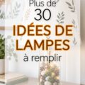 Une lampe élégante remplie de fleurs séchées pour un déco unique