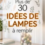 Une lampe élégante remplie de fleurs séchées pour un déco unique